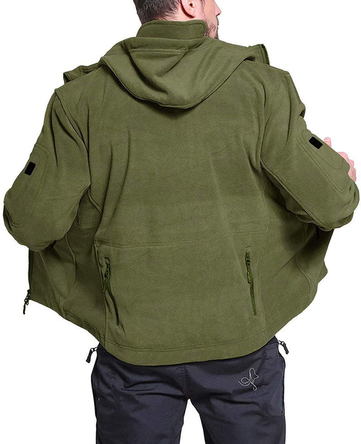Warme, winddichte Herrenjacke für Herbst und Frühling. Schützt vor Kälte und Wind bei Outdoor-Aktivitäten.