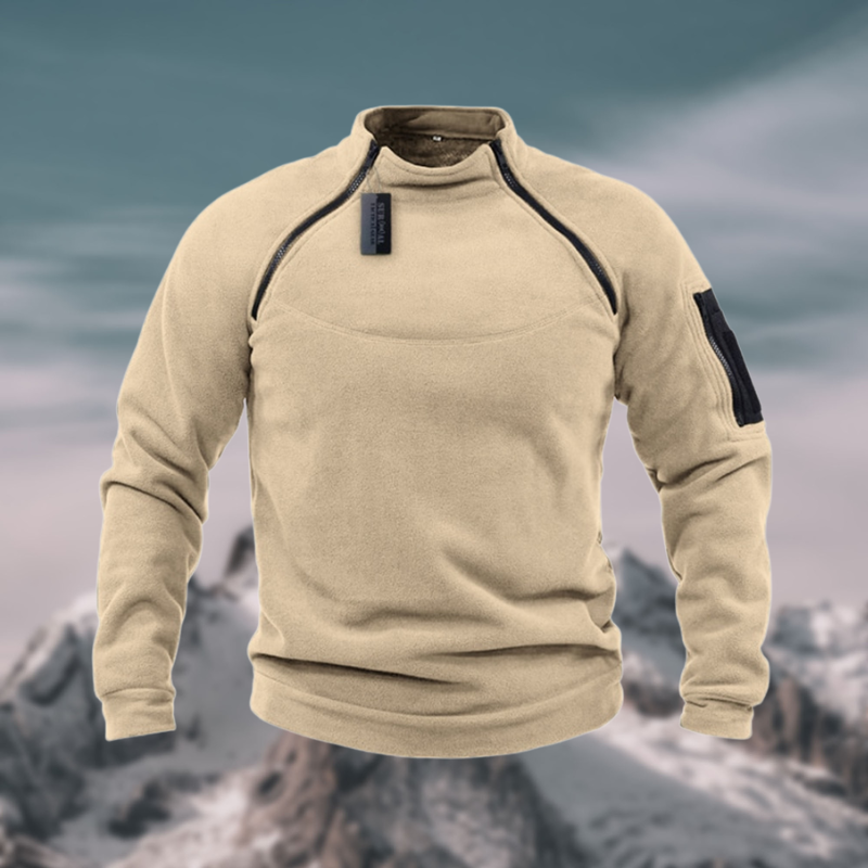Aktiver Herren Windpullover, taktisch & warm, perfekt für Outdoor-Aktivitäten an kalten Wintertagen.