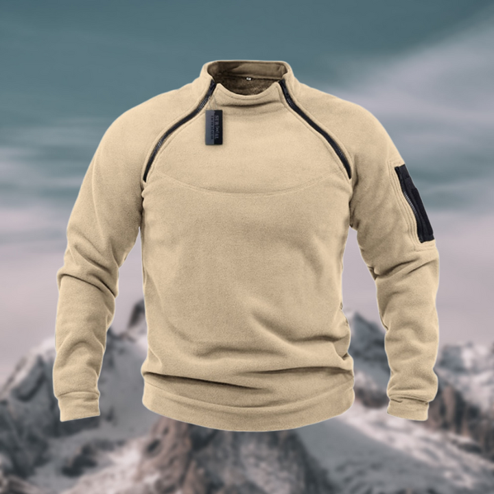 Aktiver Herren Windpullover, taktisch & warm, perfekt für Outdoor-Aktivitäten an kalten Wintertagen.