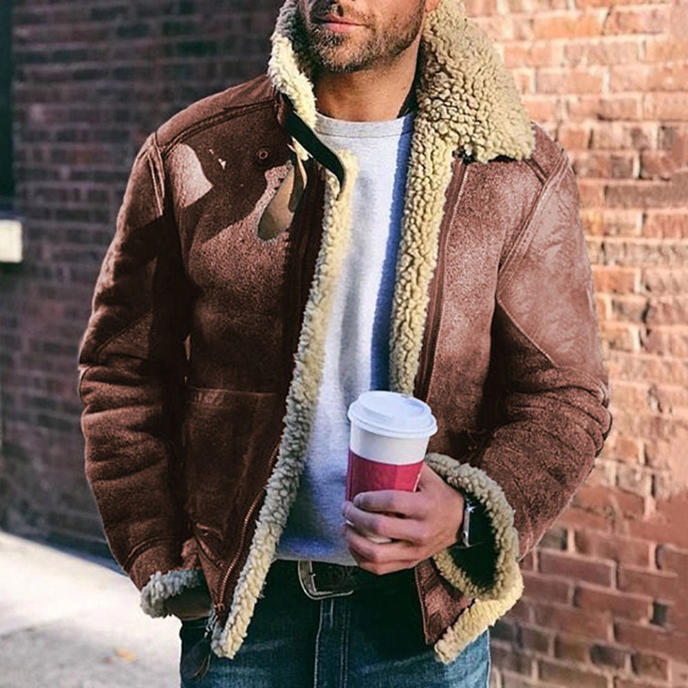 Warme Herren Outdoor-Jacke Thies mit Reißverschluss & Kragen, perfekt für Casual & Freizeit im Winter.