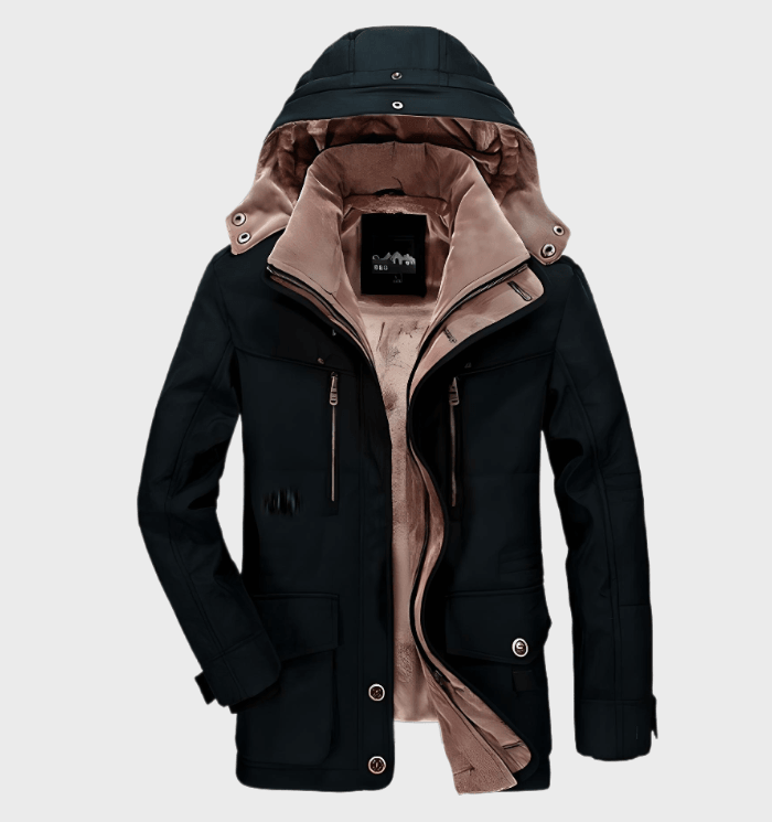 Warme Herren Winterjacke: wetterfest, wasserdicht & atmungsaktiv. Stilvolle Funktionsjacke für Herrenmode mit Kälteschutz.