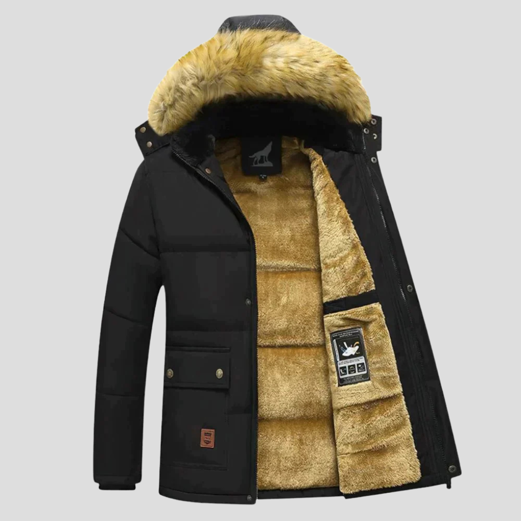 Warme Herren-Winterjacke Jayden für optimalen Kälteschutz. Isolierter Outdoor-Parka, strapazierfähig & winddicht.