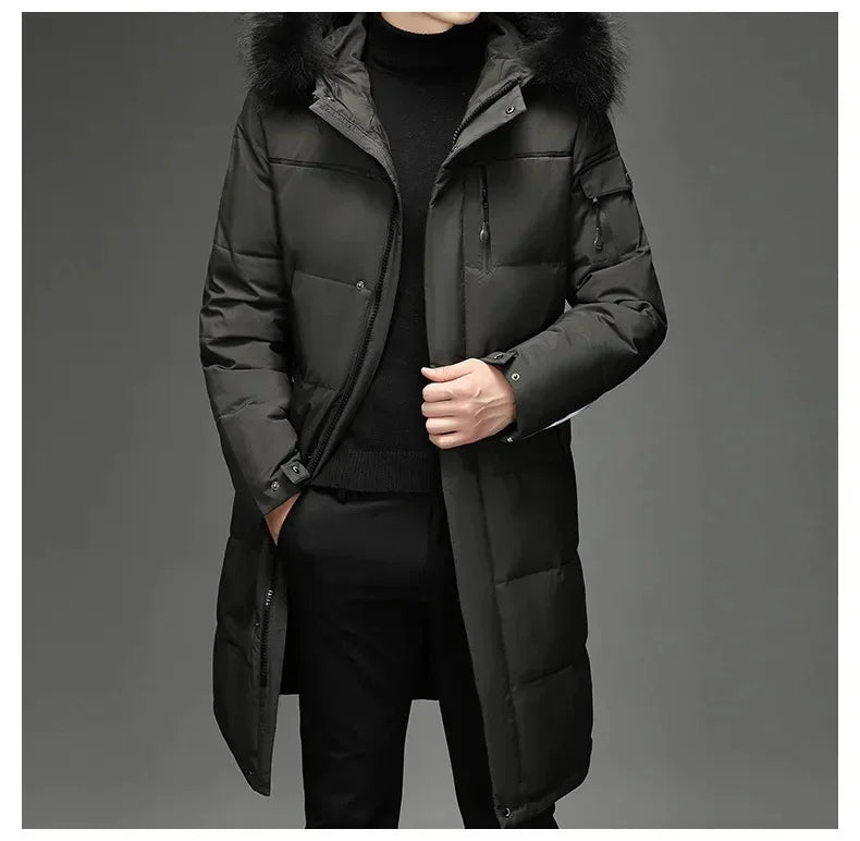 Eleganter Herren Winterparka, langlebig & funktionell für kalte Wintertage.