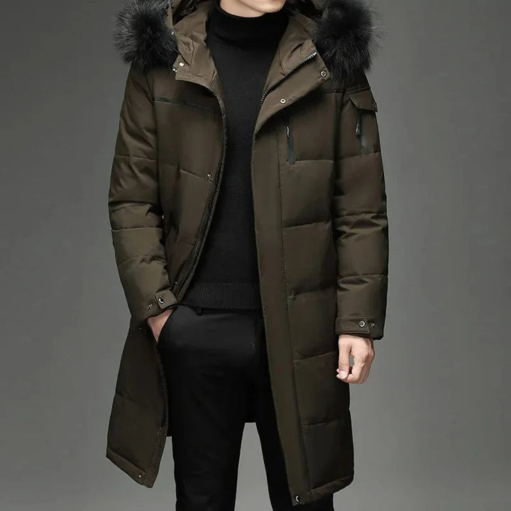 Moderner Herren Winterparka, perfekt für Outdoor-Aktivitäten, bietet optimalen Kälteschutz.
