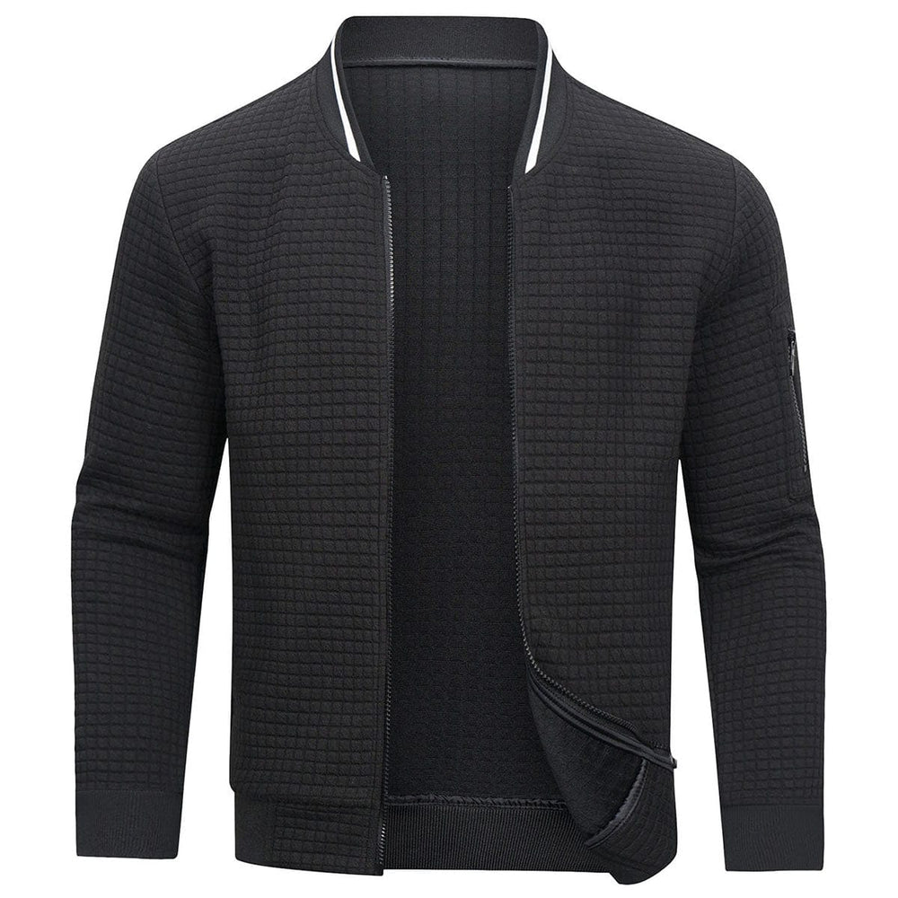 Bequemer Herren Pullover mit Reißverschluss. Stilvoller warmer Winterpullover für Männer und Freizeit.