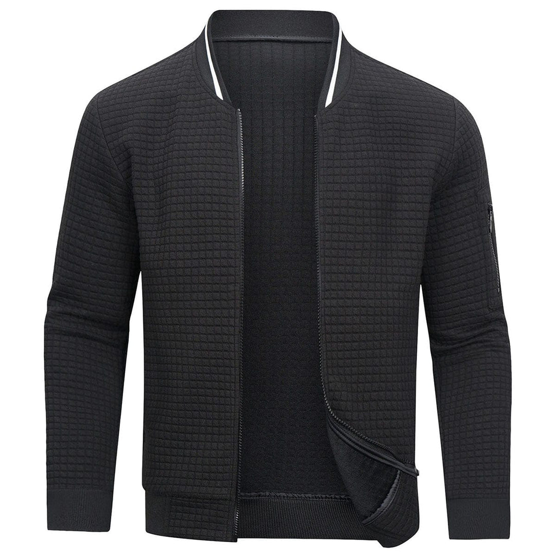 Bequemer Herren Pullover mit Reißverschluss. Stilvoller warmer Winterpullover für Männer und Freizeit.
