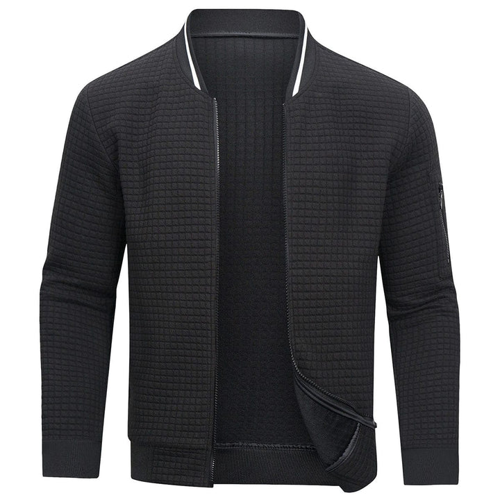 Bequemer Herren Pullover mit Reißverschluss. Stilvoller warmer Winterpullover für Männer und Freizeit.