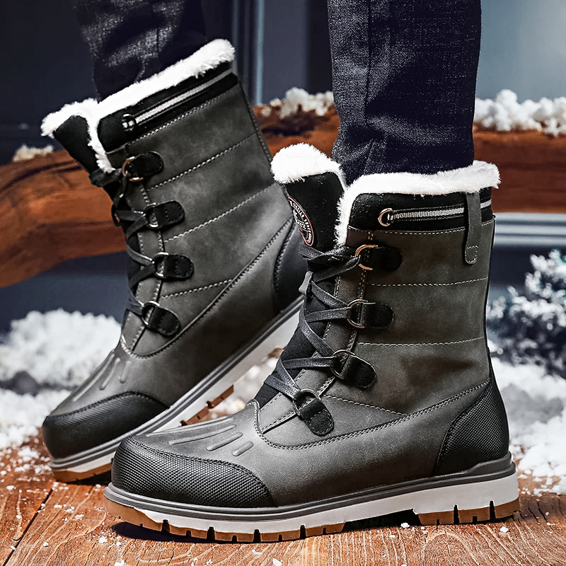 Dickes Innenfutter der Herren Winterstiefel: Extra warmer Kälteschutz macht diese Winterschuhe extrem robust.