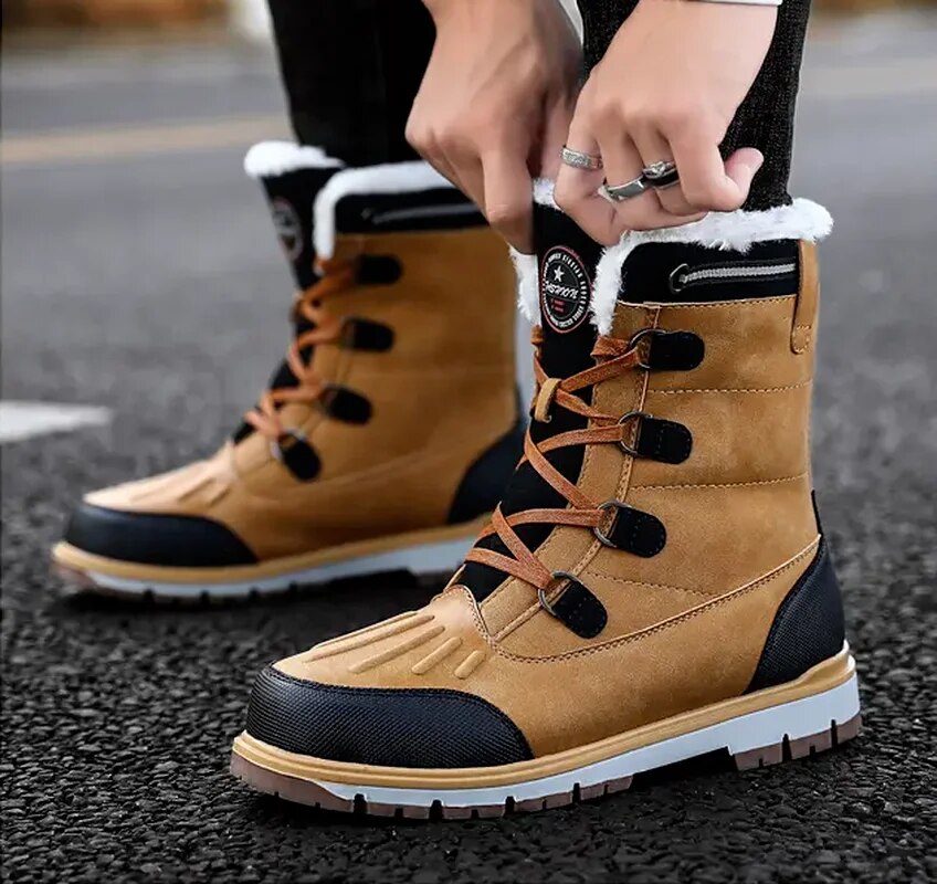 Bequeme, warme Innenausstattung der Herren Winterschuhe, schützt Füße zuverlässig vor extremen Temperaturen.