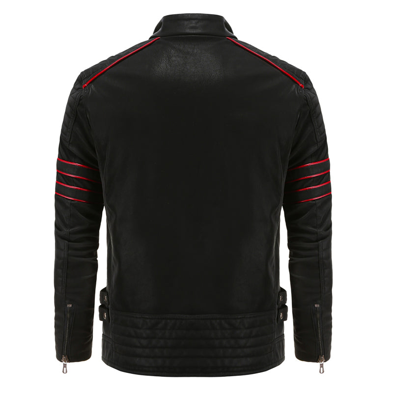 Stylische Herren-Lederjacke im Wolverine-Stil, "Atlas". Perfekt als robuste Outdoor- oder Übergangsjacke.