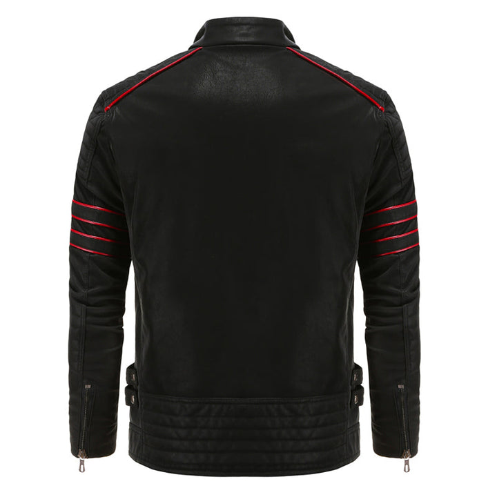 Stylische Herren-Lederjacke im Wolverine-Stil, "Atlas". Perfekt als robuste Outdoor- oder Übergangsjacke.