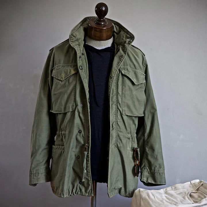 Herren Zip-Jacke "Oliver" im Utility-Stil, Slim Fit. Perfekte Übergangsjacke für Männer.