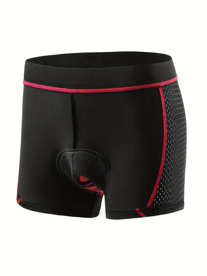 Komfortable Unisex-Radhose, schwarz, mit Gelpolster und Flachnähten für reibungsfreien Sommer-Radsport.