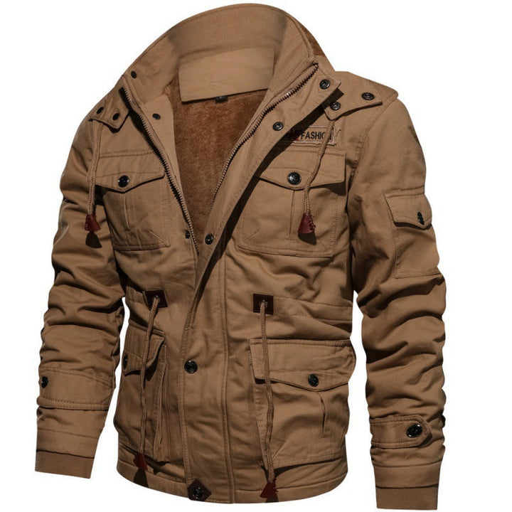 Moderne Herren Winterjacke für Herbst & Winter, mit dickem Futter und Kapuze, perfekt für stilvolle Herrenmode.