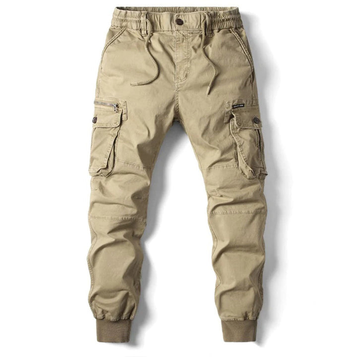 Bequeme Herren Cargo Hose in Dunkelblau für Freizeit & Alltag, mit praktischen Seitentaschen.
