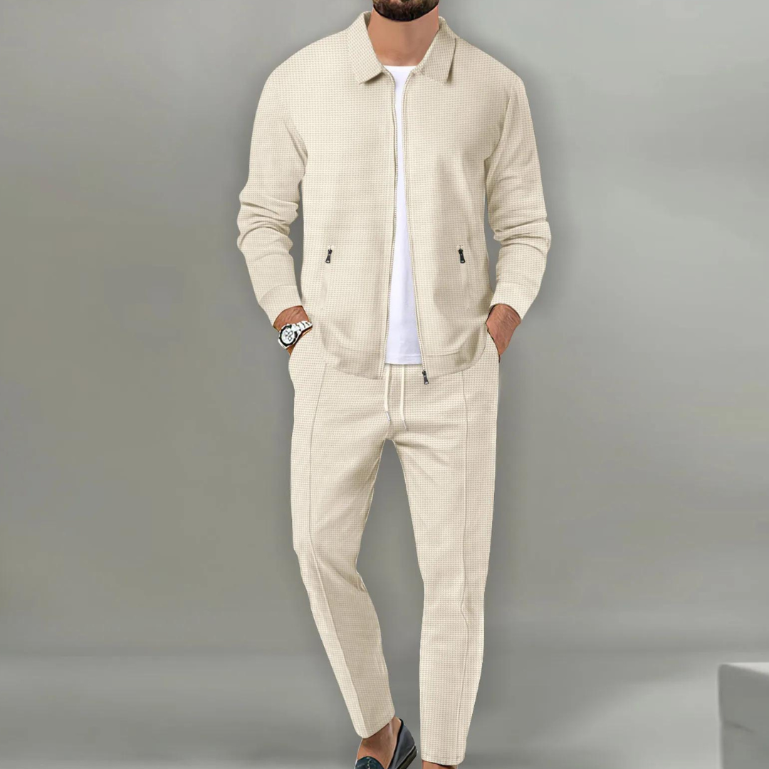 Herren Elegantes Freizeit Outfit Set: Stilvolle, vielseitige Herrenmode für Business Casual und Alltagslook, ganzjährig.