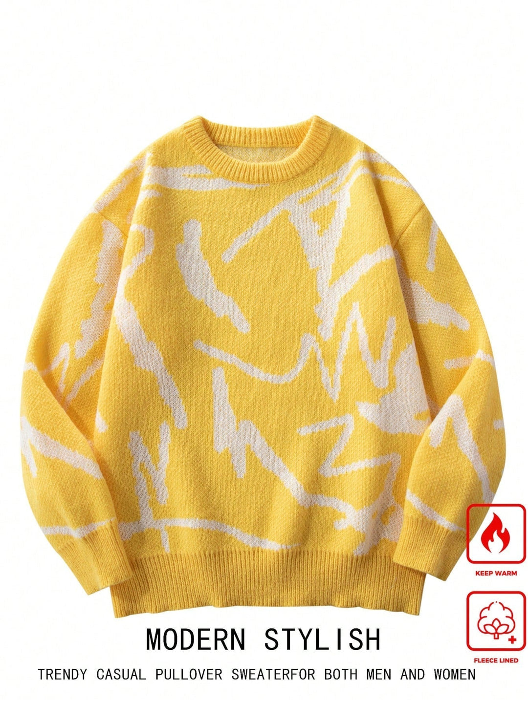Lässiger Herrenpullover Arvid mit stilvollem geometrischem Muster. Ideal für den Alltag.