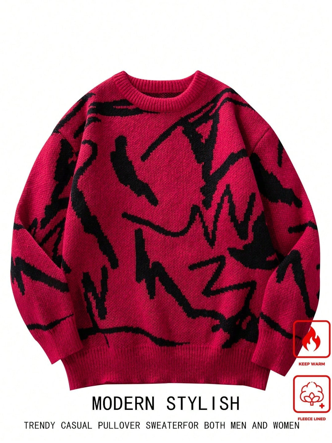 Herren Pullover Arvid, modisches Oberteil mit geometrischem Print. Bequem und stilvoll.