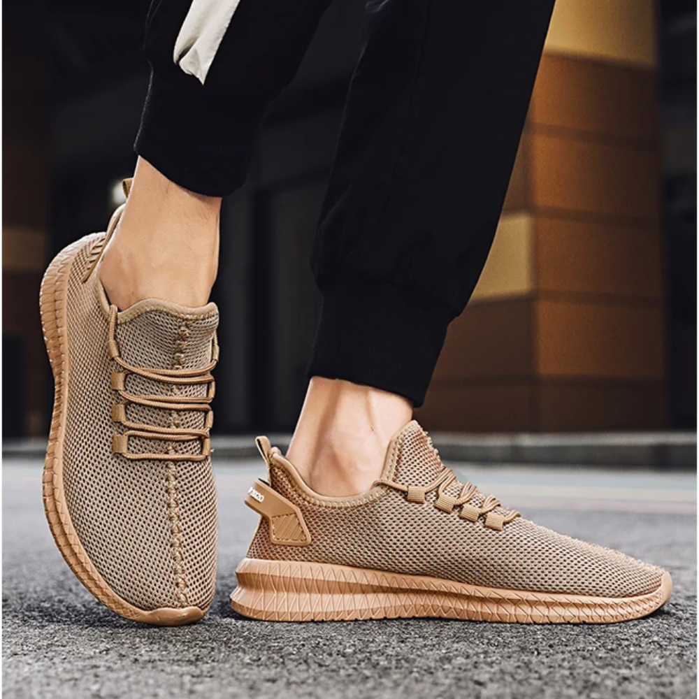 Material-Detail: Atmungsaktiver, leichter orthopädischer Herrenschuh Stoff für höchsten Komfort & gesunde Füße.