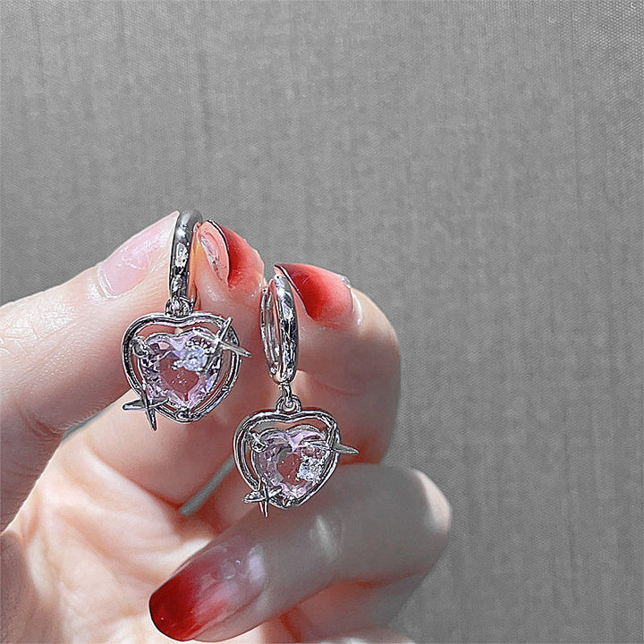 Komplettes Damen Schmuckset: Tropfen-Halskette, Herz, Schmetterling & perfekt abgestimmte Ohrringe.