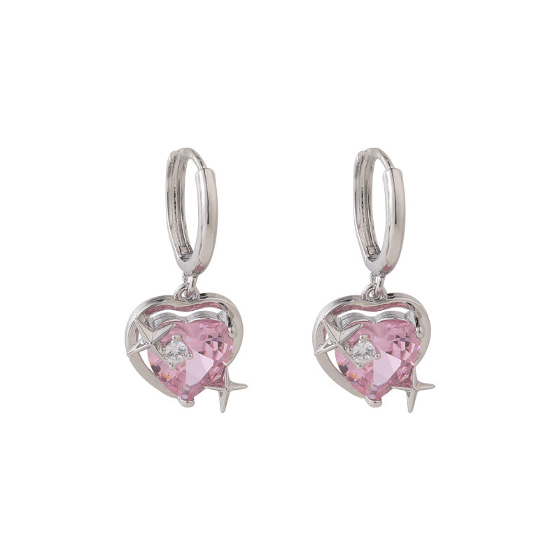 Perfekte Geschenkidee: Damen Tropfen-Halskette & Ohrringe, verziert mit Herz & Schmetterling.