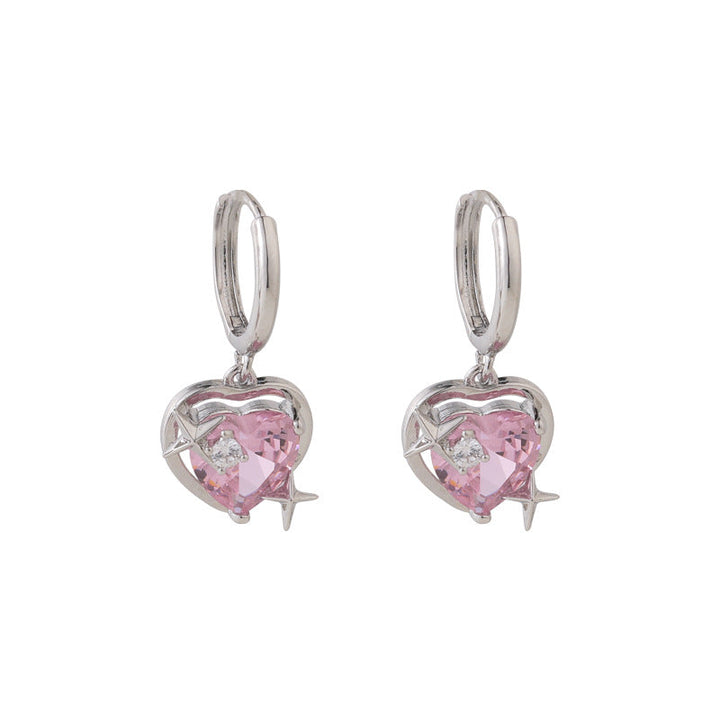 Perfekte Geschenkidee: Damen Tropfen-Halskette & Ohrringe, verziert mit Herz & Schmetterling.