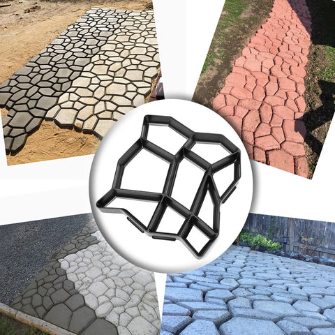 Wiederverwendbare Hexagon-Betonform für kreative, individuelle Gartenwege.