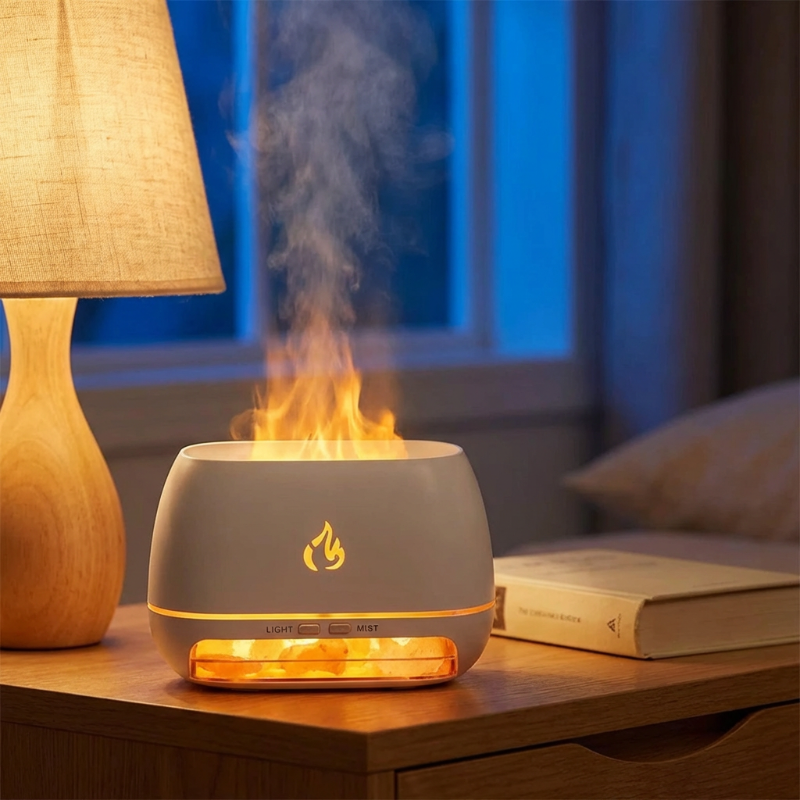 Premium Aroma Diffuser mit Flammeneffekt und Luftbefeuchter, schafft beruhigende Atmosphäre Zuhause.