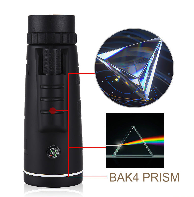 Leistungsstarkes Monokular mit 500X Zoom, HD Optik für gestochen scharfe Bilder bei Outdoor-Abenteuern.
