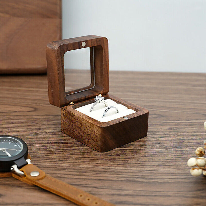 Stilvolles Holz-Schmuckkästchen; Mini-Box für Ringe, Ohrringe und kleine Schätze.