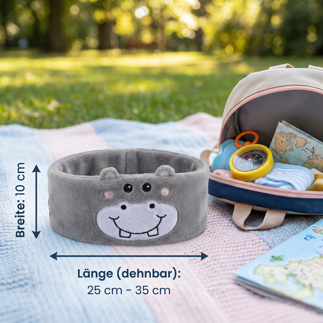 Geräuschunterdrückendes Schlaf-Kopfband mit drahtlosen Bluetooth-Lautsprechern; ideal für Ruhe unterwegs.