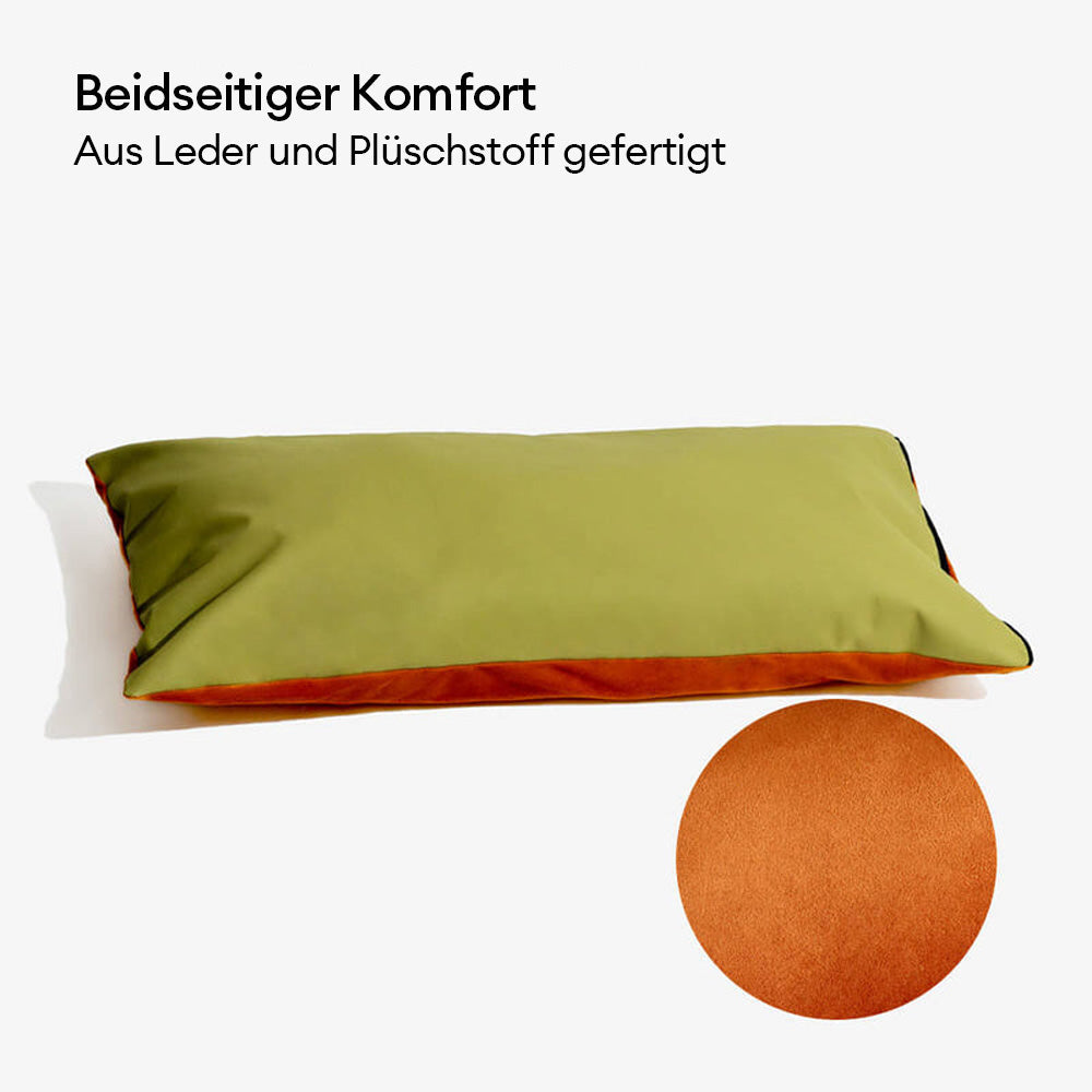 Haustierautositz aus Kunstleder, deluxe Design, garantiert Komfort & Sicherheit für Ihren Hund.
