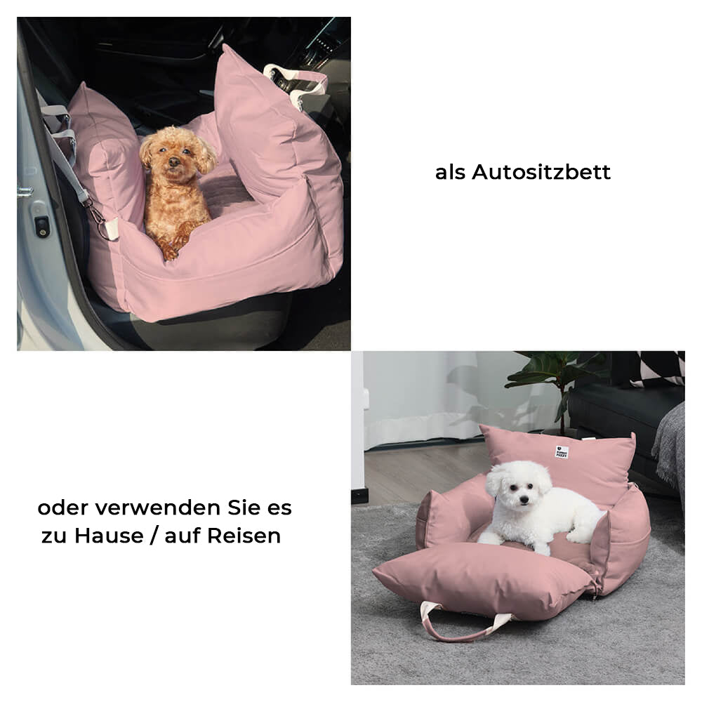 Dein Vierbeiner reist sicher: Gemütliches, wasserdichtes Hundeautositzbett für alle Autofahrten.