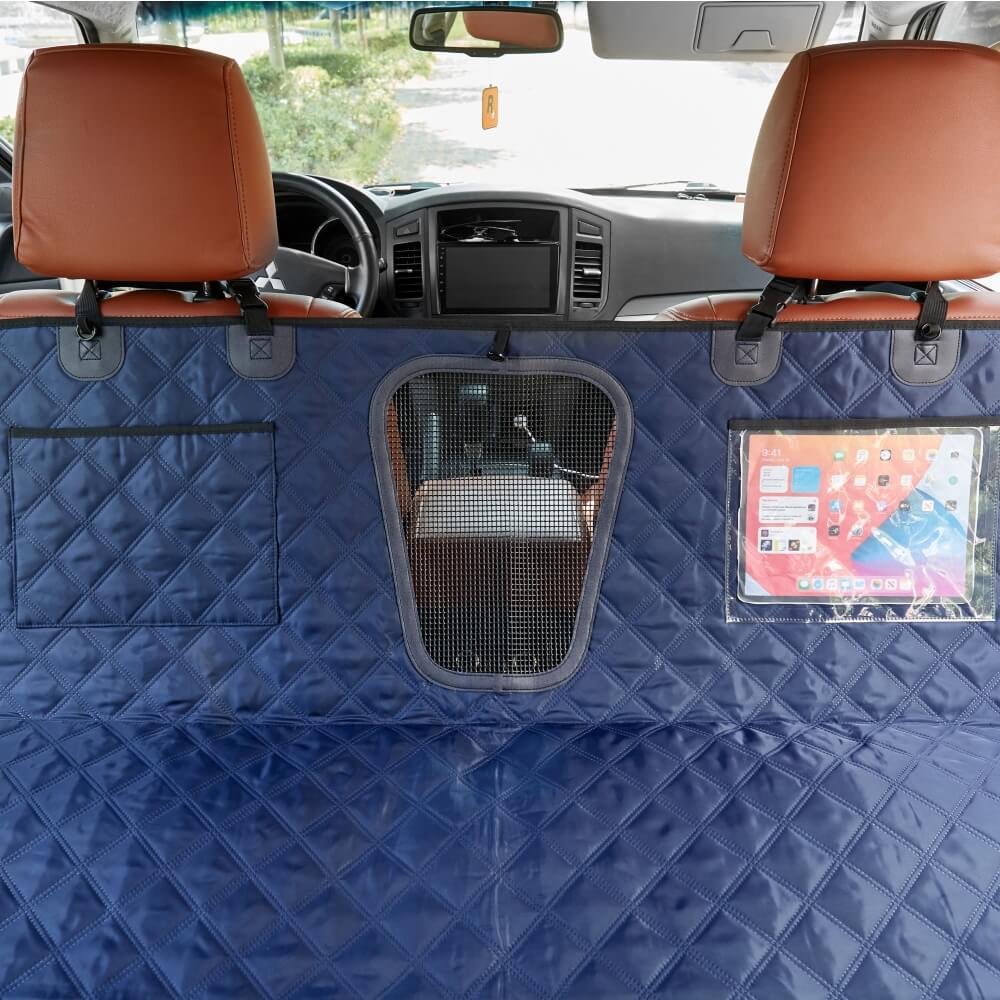 Wasserdichter Rücksitzschutz für Hunde, grün. Hält Ihr Auto sauber und tierfreundlich auf Fahrten.