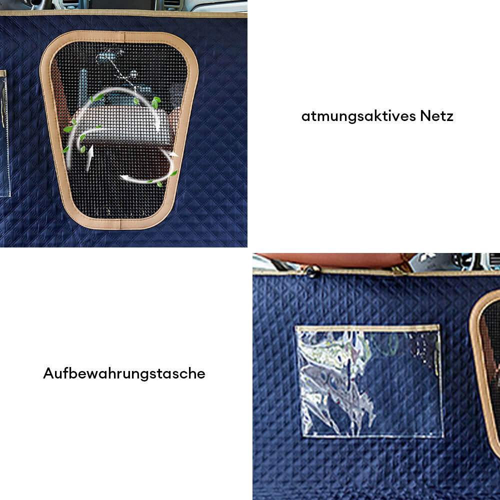 Grüner Autositzschutz für Hunde, wasserdicht. Bietet Sicherheit & Sauberkeit auf jeder Autoreise.