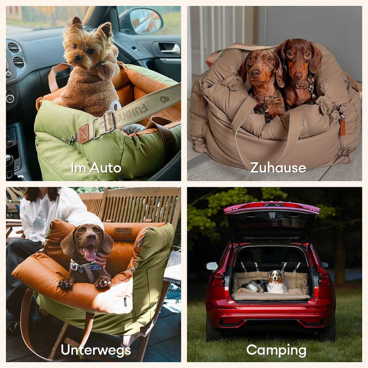Bequemer Autozubehör Hund: Kunstleder Hundeautositz mit viel Komfort.
