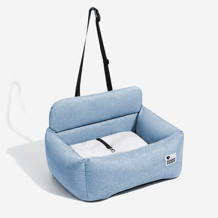 Autositz für Hunde: Robustes Canvas-Hundebett, ideal für Rückbank. Waschbar, sicher & komfortabel.