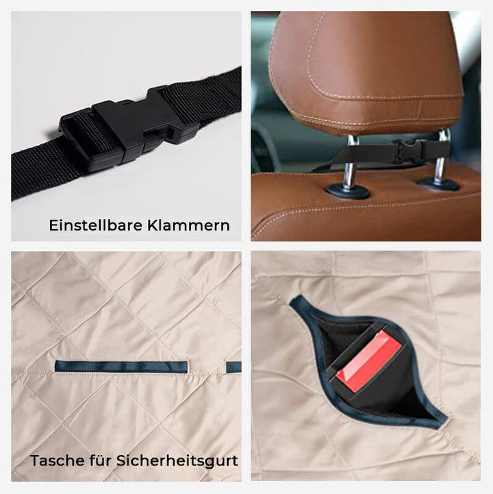 Wasserdichter & waschbarer Hundeautositz, ideal als Reisehundebett & Autositzschutz für Haustiere.