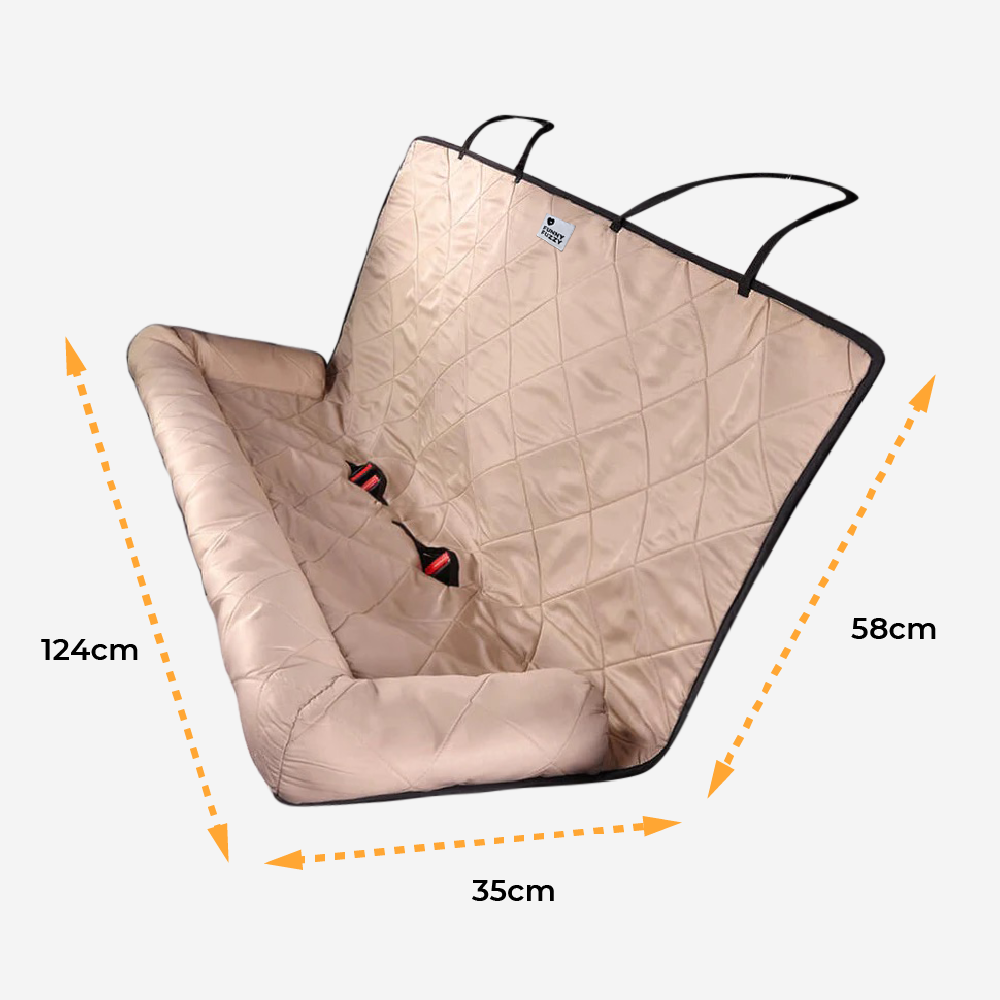 Multifunktionaler Hundeautositz, nutzbar als Hundebett & sicherer Transportsitz für Hunde.