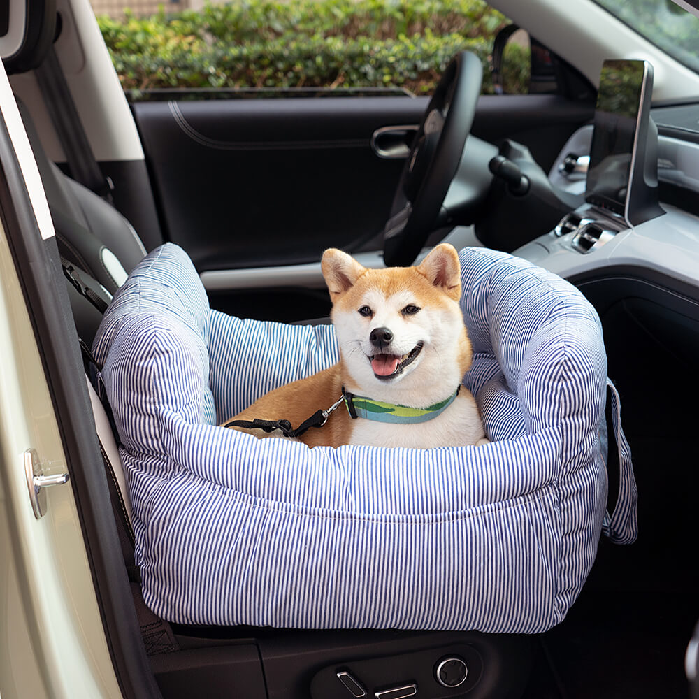 Premium Hundeautositz aus Baumwolle, atmungsaktiv und gemütlich für alle Fahrten.