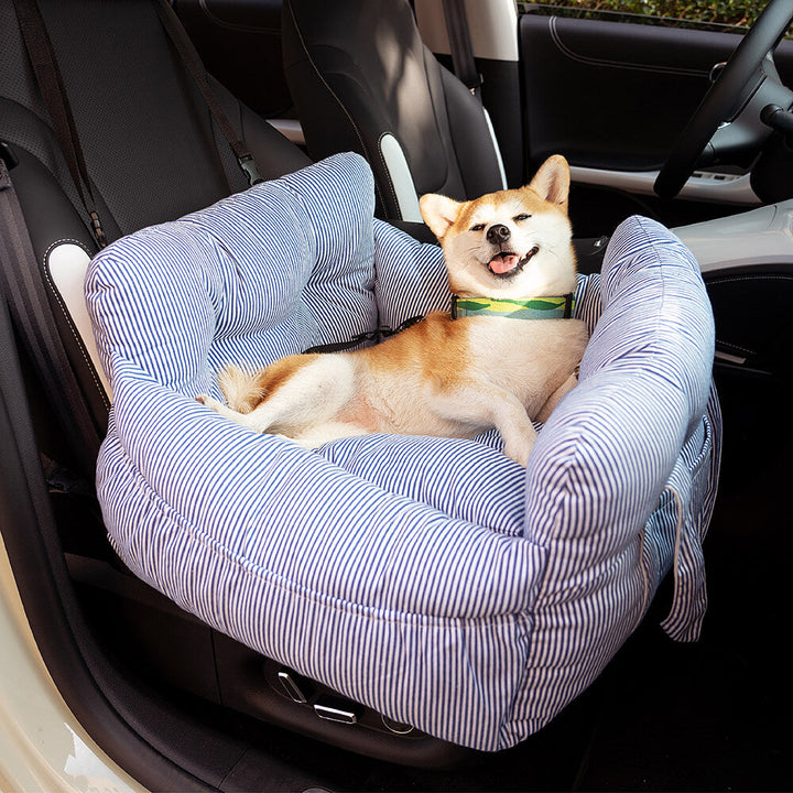 Ergonomisches Hunde-Reisebett, entlastet Gelenke, ideal für ältere oder ängstliche Hunde.