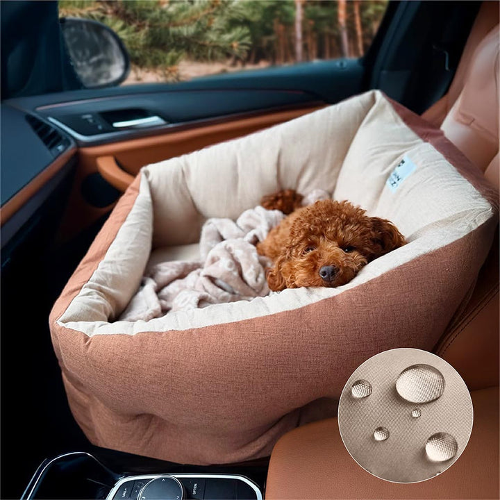 Hundeautositzbett für Einzelsitz, wasserdicht und sicher, bietet Komfort für Ihren Hund im Auto.