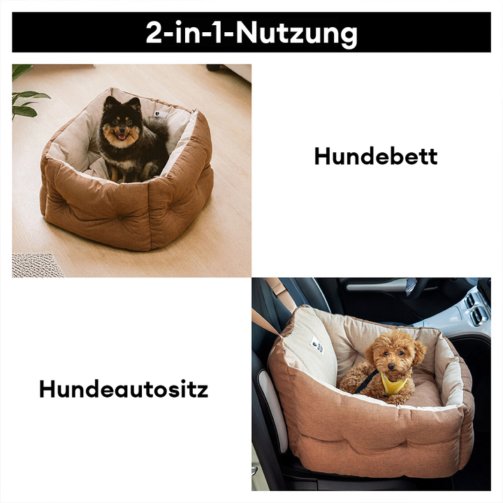 Autositz Hund: Sicheres und gemütliches Reisebett, einfach zu installieren, für entspannte Fahrten.