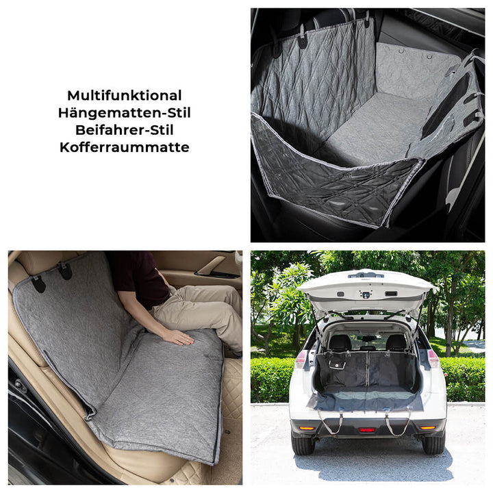 Robuster Hundeautositzbezug, wasserdicht & schmutzabweisend. Perfektes Autozubehör Hund für saubere Fahrten.