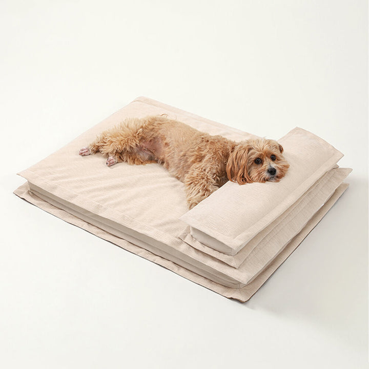 Hundebett zur Gelenkentlastung & Tiefschlafförderung. Anti-Angst Kuschelbett, waschbar.