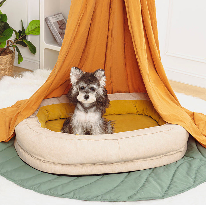 Ersatzbezug für Donut-Hundebett, Komfort und Sauberkeit für Ihr Haustier, waschbares Polyester.