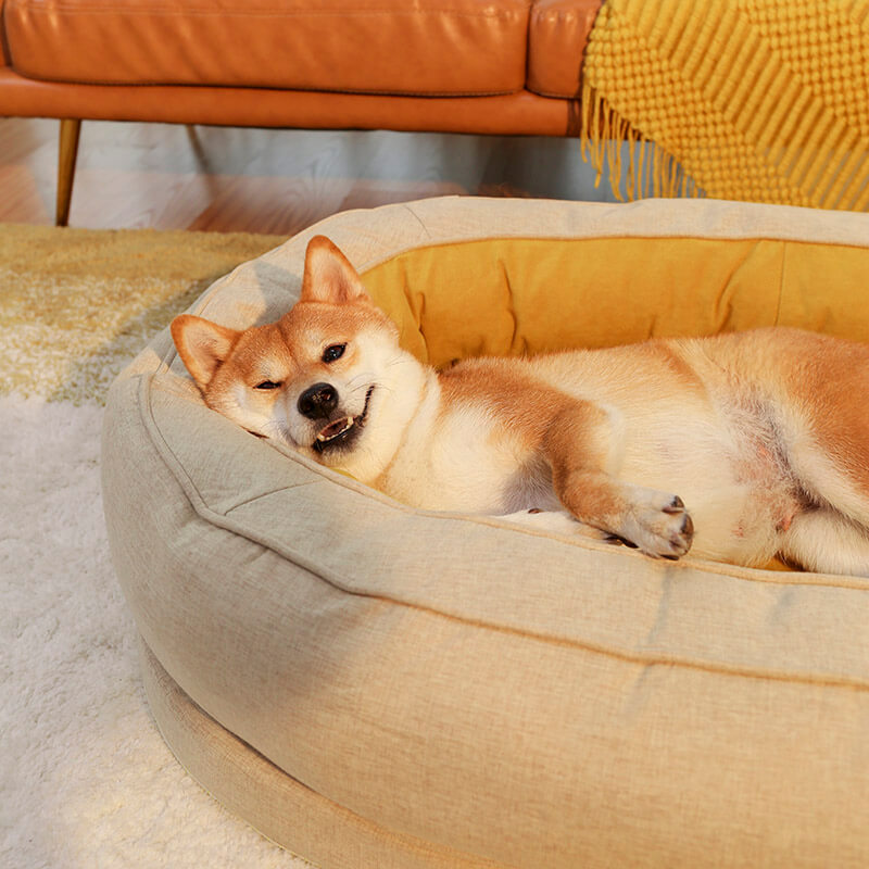 Praktischer Hundebettbezug Donutform, Polyester, waschbar, einfacher Wechsel & Pflege.