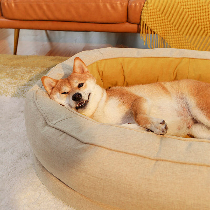 Praktischer Hundebettbezug Donutform, Polyester, waschbar, einfacher Wechsel & Pflege.