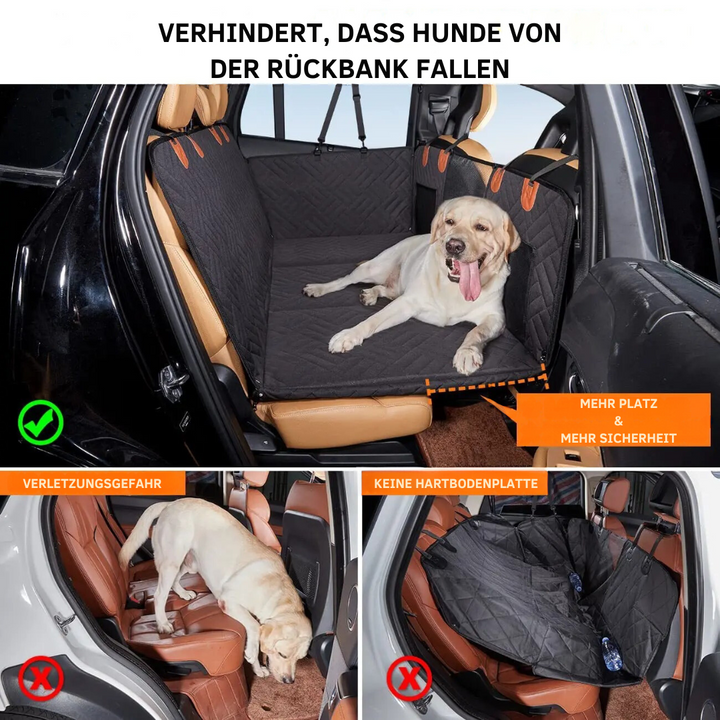 Sichere Hunde-Rückbankschutz-Erweiterung für Autos, verhindert Stürze bei Bremsen.