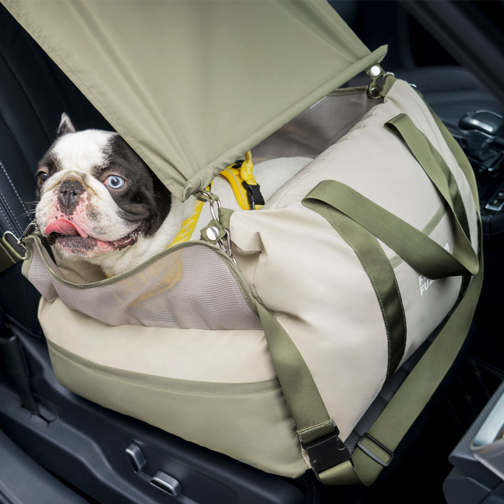 Robuster Hundesitz mit Sonnenschutz für Auto, wasserdichtes Hundezubehör für alle Wetterlagen.